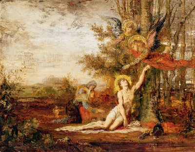 Cristo con ángeles de Gustave Moreau